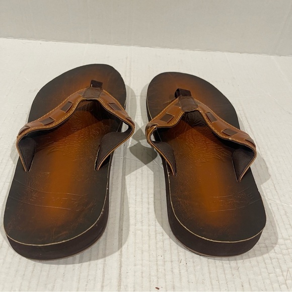 Men’s SeaHorse Brown Faux Leather Beach Sandals Size 9 US! - Picture 4 of 6